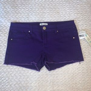 Love, Fire Purple Jean Shorts